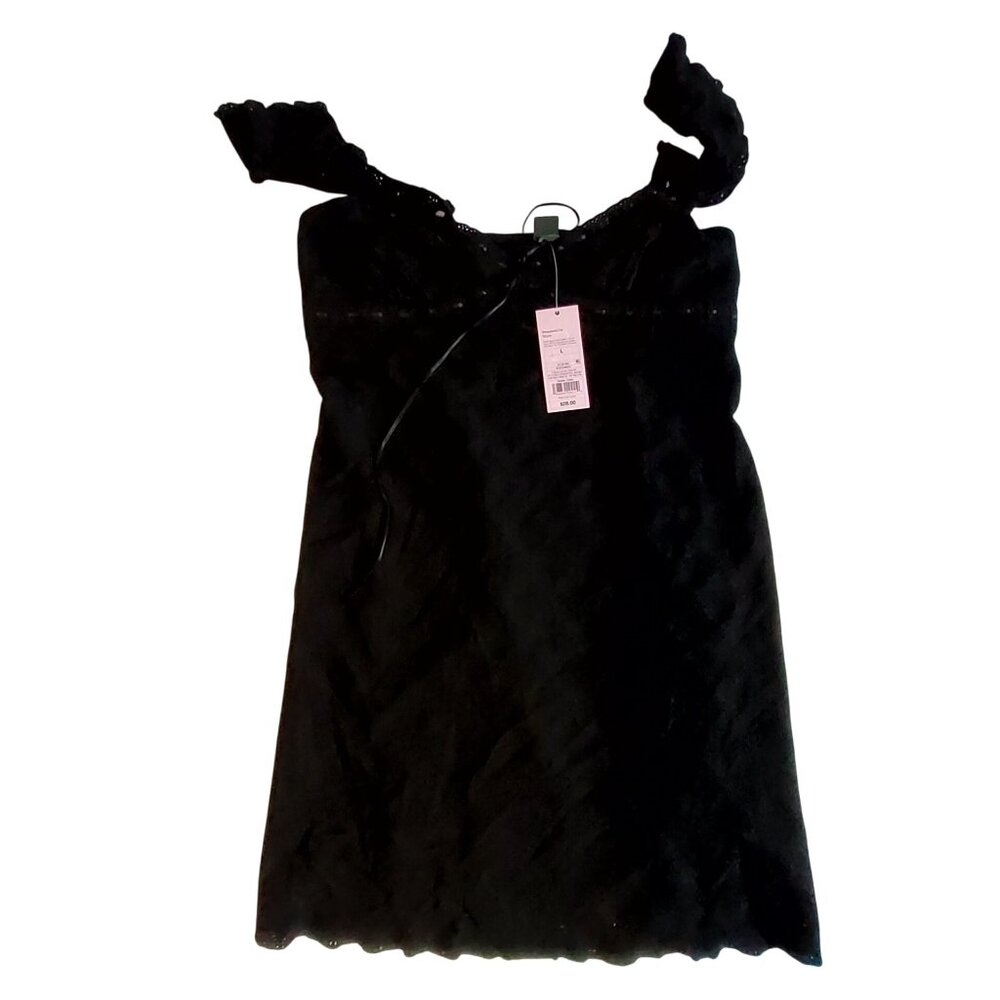 Wild Fable Off-The-Shoulder Black Lace Dress With Lining & Tags lace design
